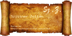Szittner Zoltán névjegykártya
