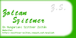 zoltan szittner business card